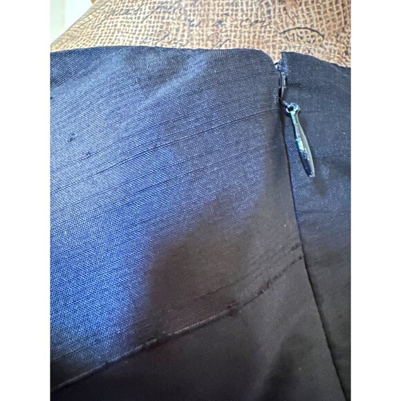 Black Strapless Silk  Evening Dress Size 2 - Picture 8 of 11